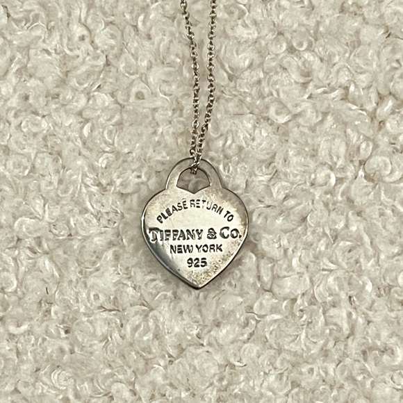 🌀please return to Tiffany & Co. 925 classic heart pendant silver necklace - Picture 4 of 13